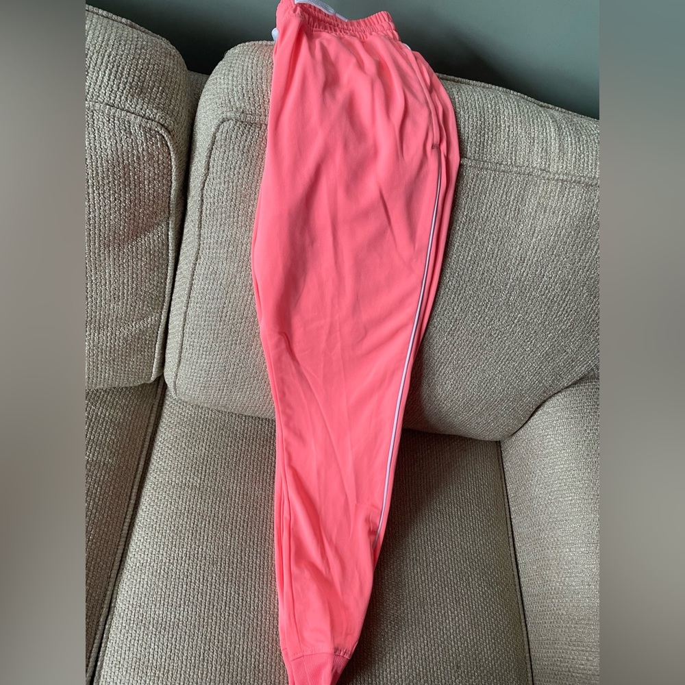 Girls Tek Gear Neon orange joggers with drawstring waist Size Large